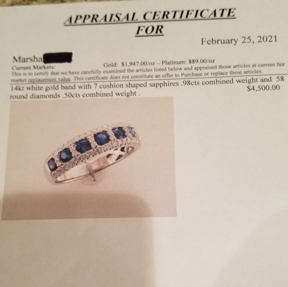 ❌❌❌SOLD❌❌❌DIAMOND & SAPPHIRE RING - Picture 11 of 12